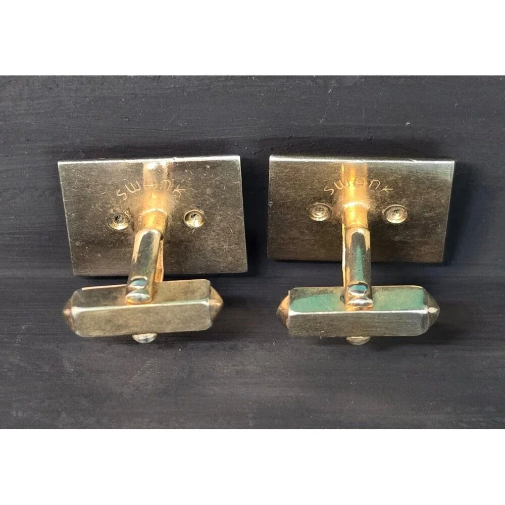 Vtg Horse Head Cufflinks Silver Tone Mother of Pearl MOP Equestrian Mens Jewelry